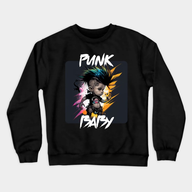 Graffiti Style - Cool Punk Baby 5 Crewneck Sweatshirt by PD-Store